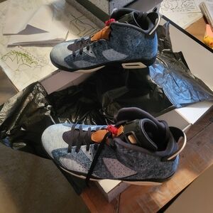 Jordan Blue and Black High-Top Sneakers